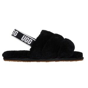 UGG Toddler Girls Fluff Yeah Slides in Black, Size 9​​​​